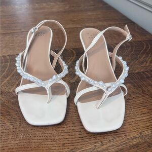 a new day Cream Pearl-Embellished Heels